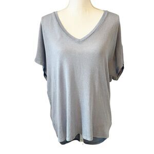 Express NWT Light Blue Short Sleeve Lightweight Tunic Sweater Size Large